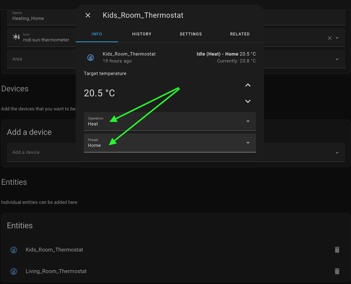 Change preset_mode of Generic Thermostat in Home Assistant DIY Ideas